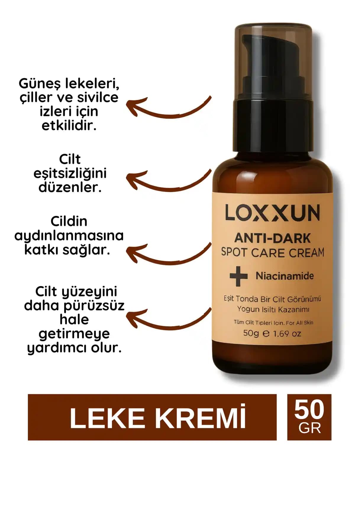 LOXXUN Leke Karşıtı Bakım Kremi: Doğal İçeriğiyle Leke Giderici ve Cilt Tonunu Eşitleyen Çözüm