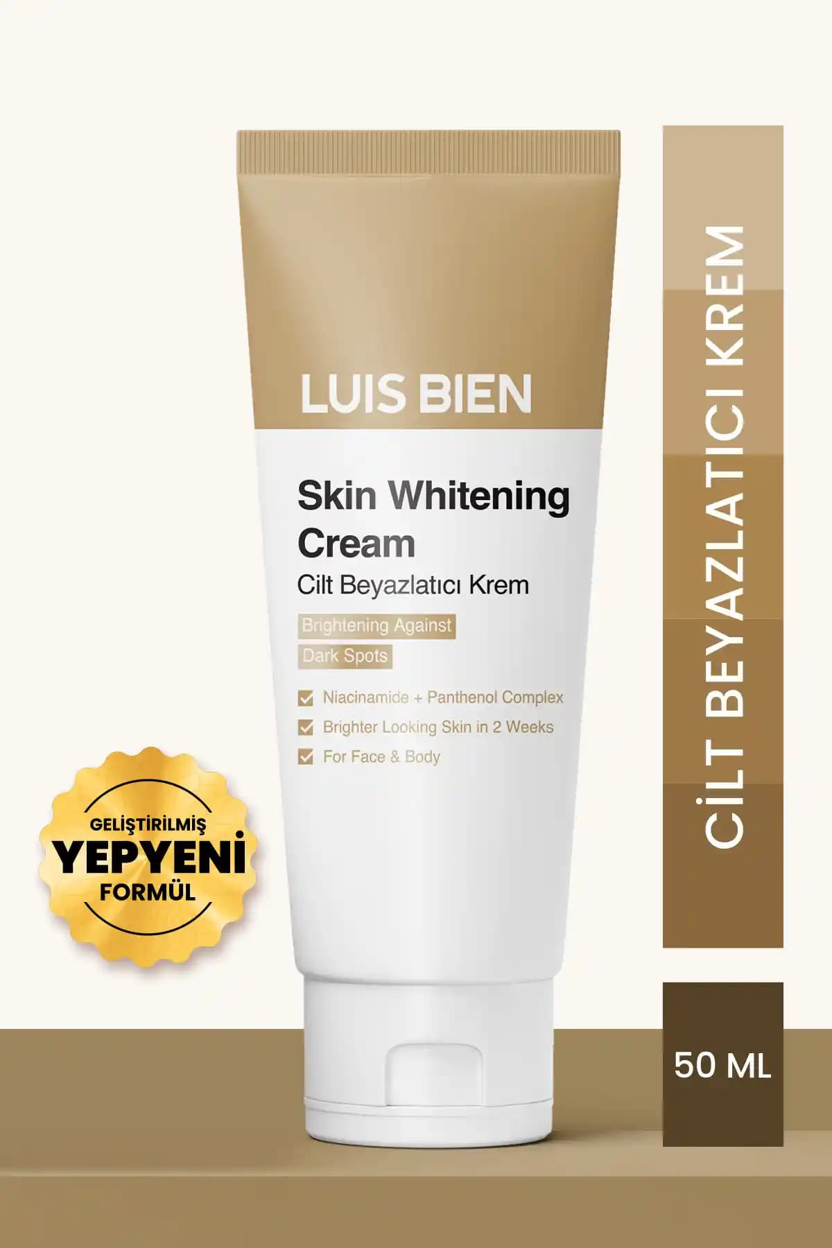 Luis Bien Cilt Beyazlatıcı Krem ile Eşit ve Parlak Cilt İçin Güçlü Çözüm
