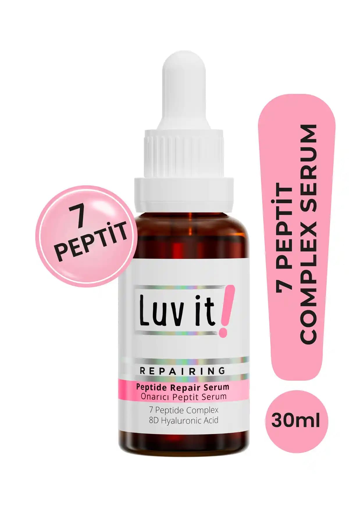 Luv it! Peptit Serum 30ml Yaşlanma ve Kırışıklık Karşıtı Cilt Bakım Ürünü