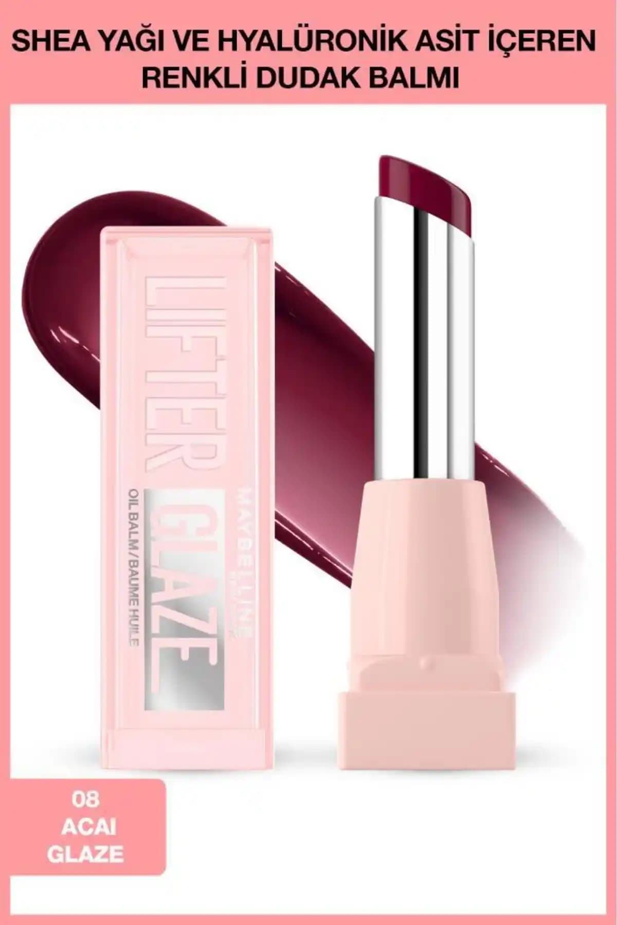 Maybelline New York Lifter Glaze Dudak Balmı Shea Yağı ve Hyalüronik Asit İçeriğiyle Doğal ve Parlak Dudaklar
