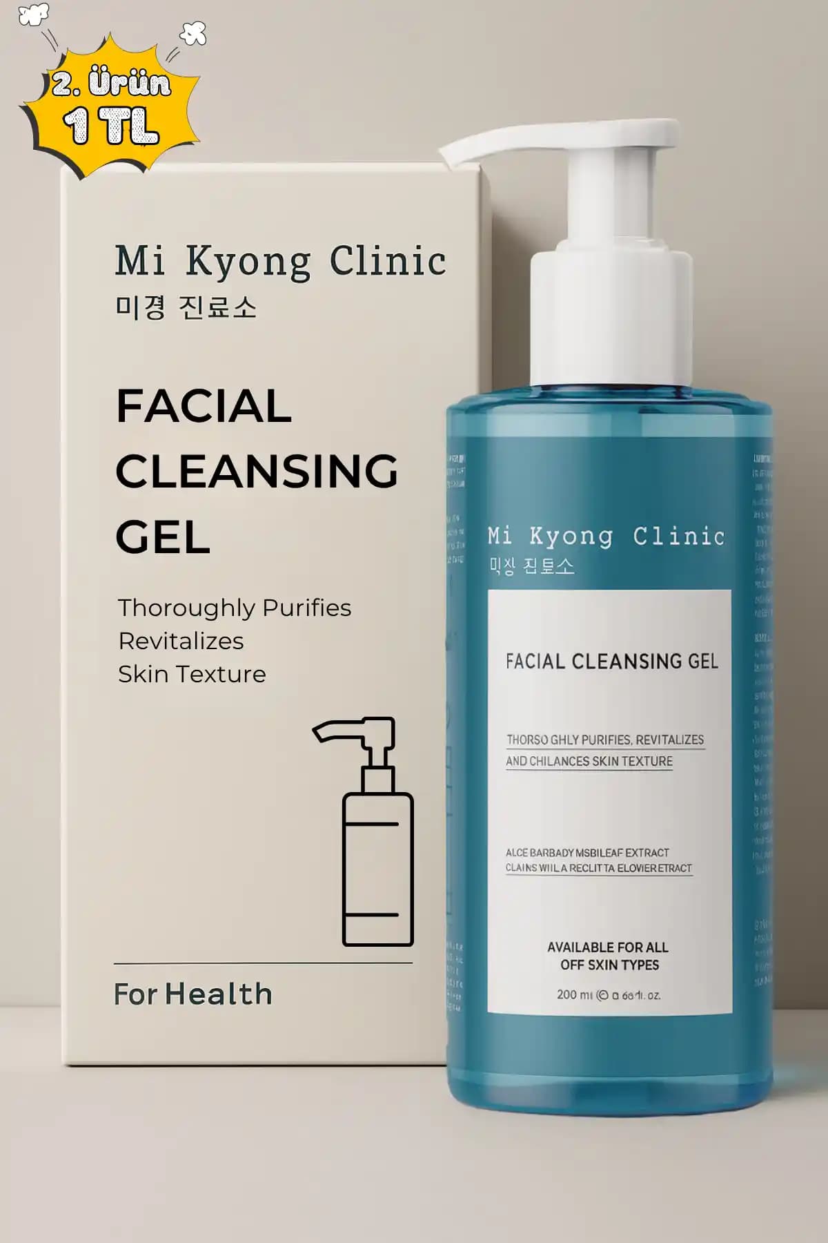 Mi Kyong Clinic Sebum Dengeleyici Yüz Temizleme Jeli Akne ve Karma Ciltler İçin Doğal Çözüm