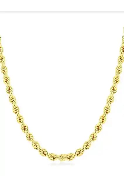 Milet Kuyumculuk 14 Ayar Altın Halat Zincir Kolye: Zarif ve Dayanıklı Günlük Takı Seçeneği