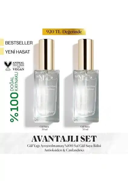 Misbahçe Limited Edition Saf Gül Suyu Seti: Doğal ve Çok Yönlü Güzellik Çözümü