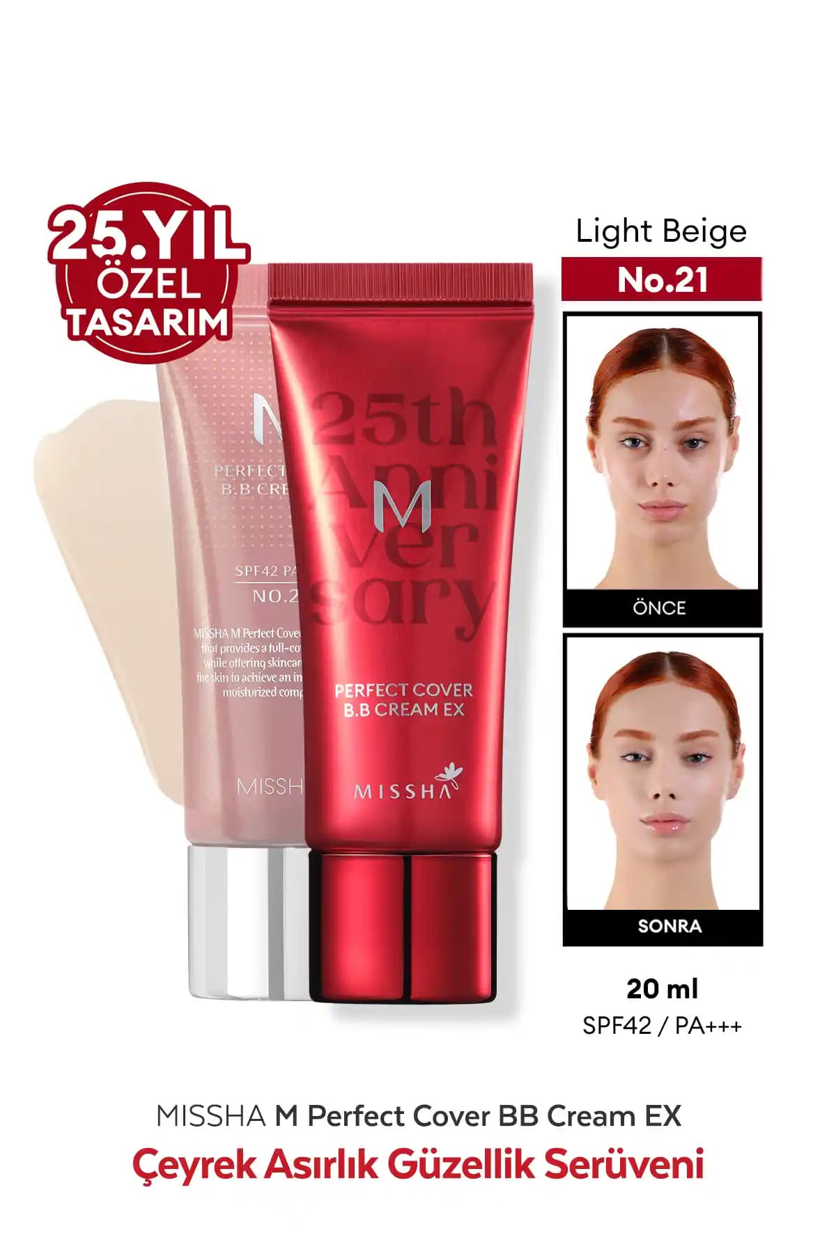 Missha M Perfect Cover BB Cream SPF 42 PA+++ ile kusursuz ve doğal cilt görünümü sağlama