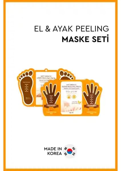 MjCare El ve Ayak Peeling Maskesi Seti: Cilt Yenileme ve Bakım İçin Etkili Çözüm