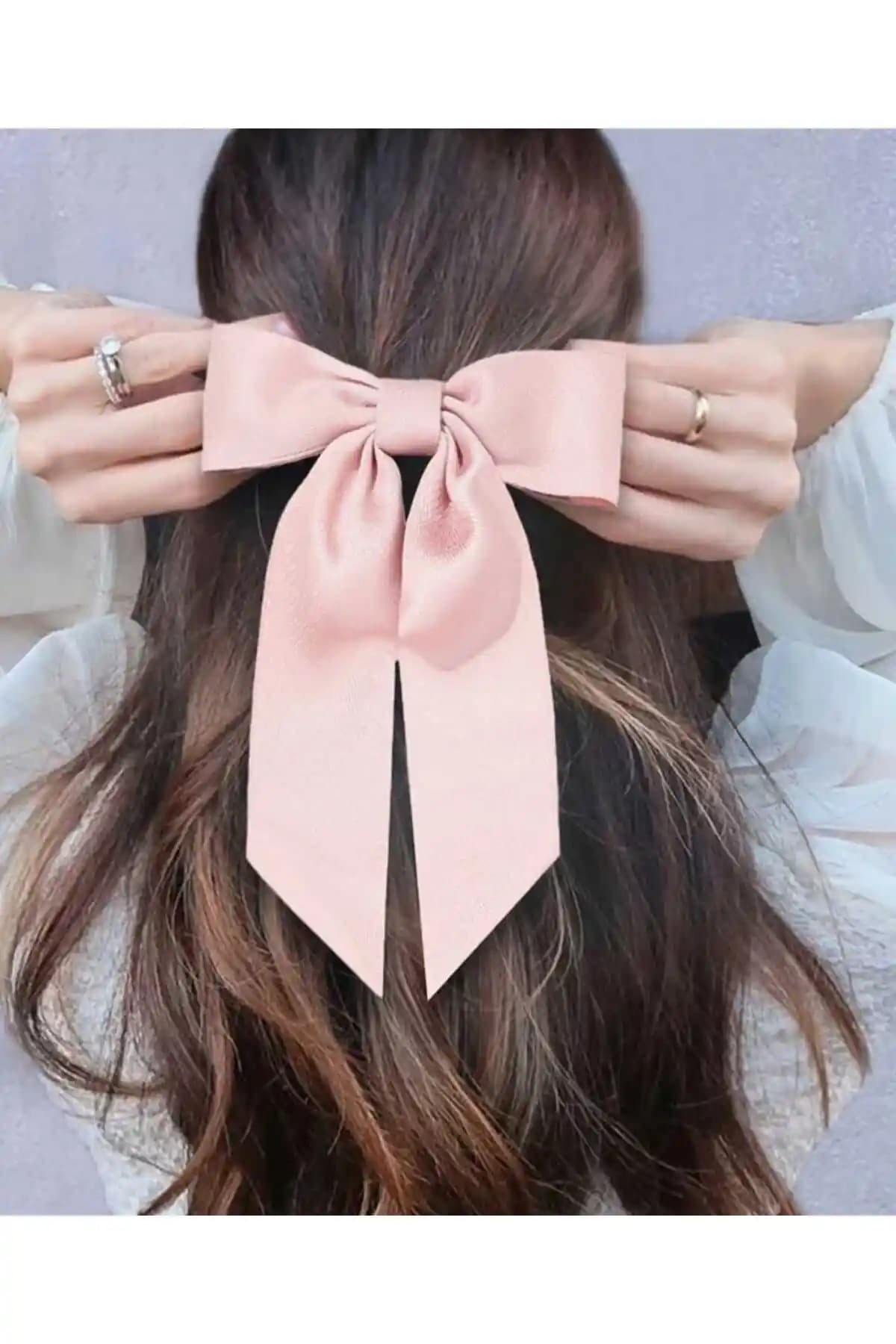 Monalisa Pembe Renkli Fiyonk Model Otomat Klips Toka: Şık ve Kullanışlı Saç Aksesuarı