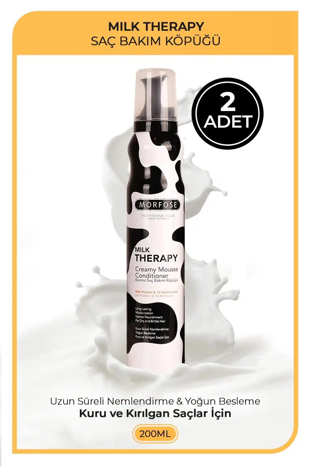 Morfose Milk Therapy Saç Bakım Köpüğü: Güçlendirici ve Hacim Kazandıran Saç Bakım Ürünü