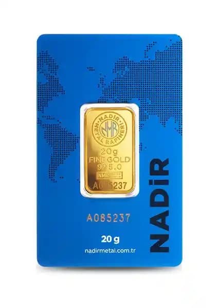 Nadir Gold 24 Ayar Külçe Gram Altın 20 Gr Saf ve Güvenilir Yatırım Aracı