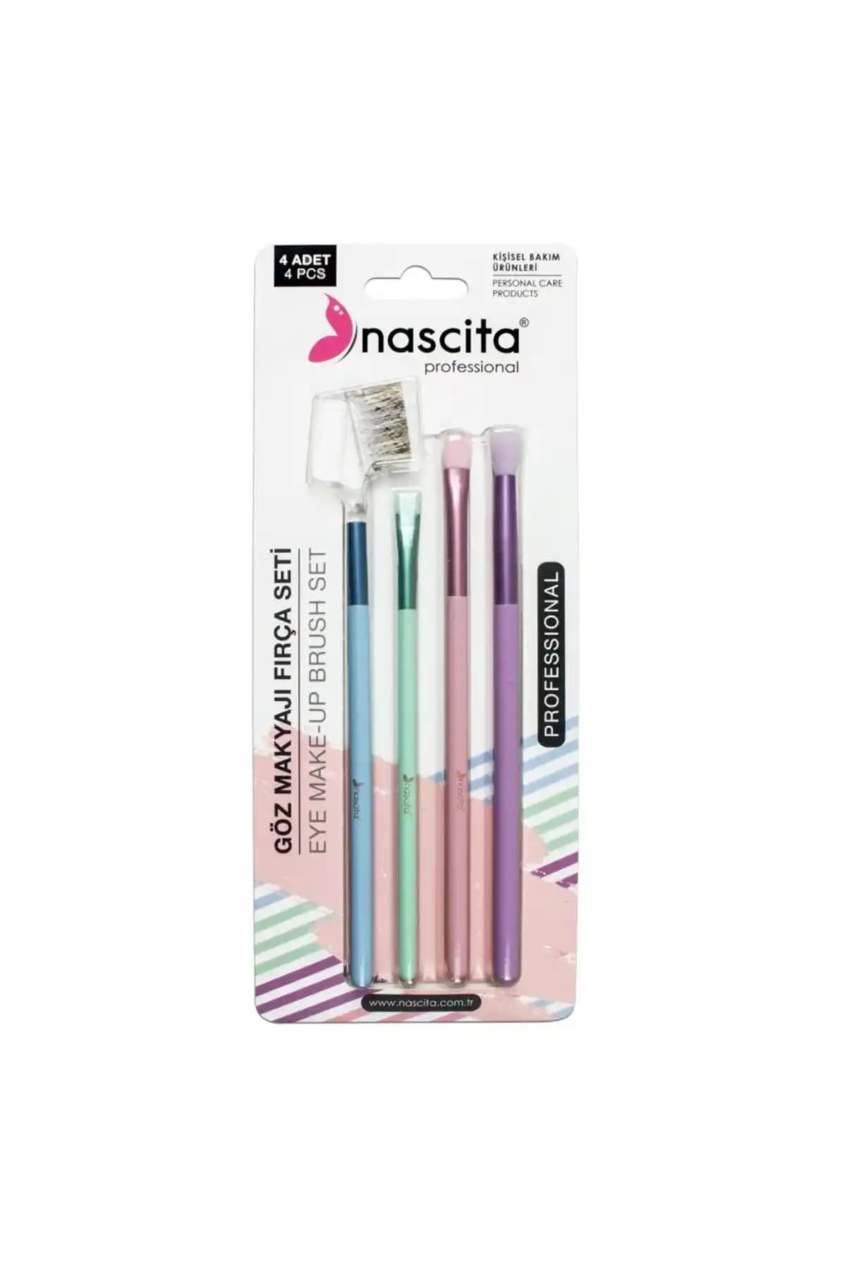 Nascita Pratik 4'lü Göz Makyajı Fırça Seti - Yüksek Kalite ve Çok Yönlü Kullanım