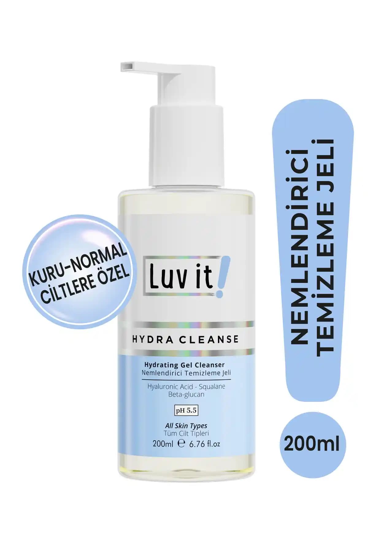 Nemlendirme Etkili Yüz Temizleme Jeli Kuru ve Normal Ciltler İçin Doğal ve Nazik Temizlik Ürünü