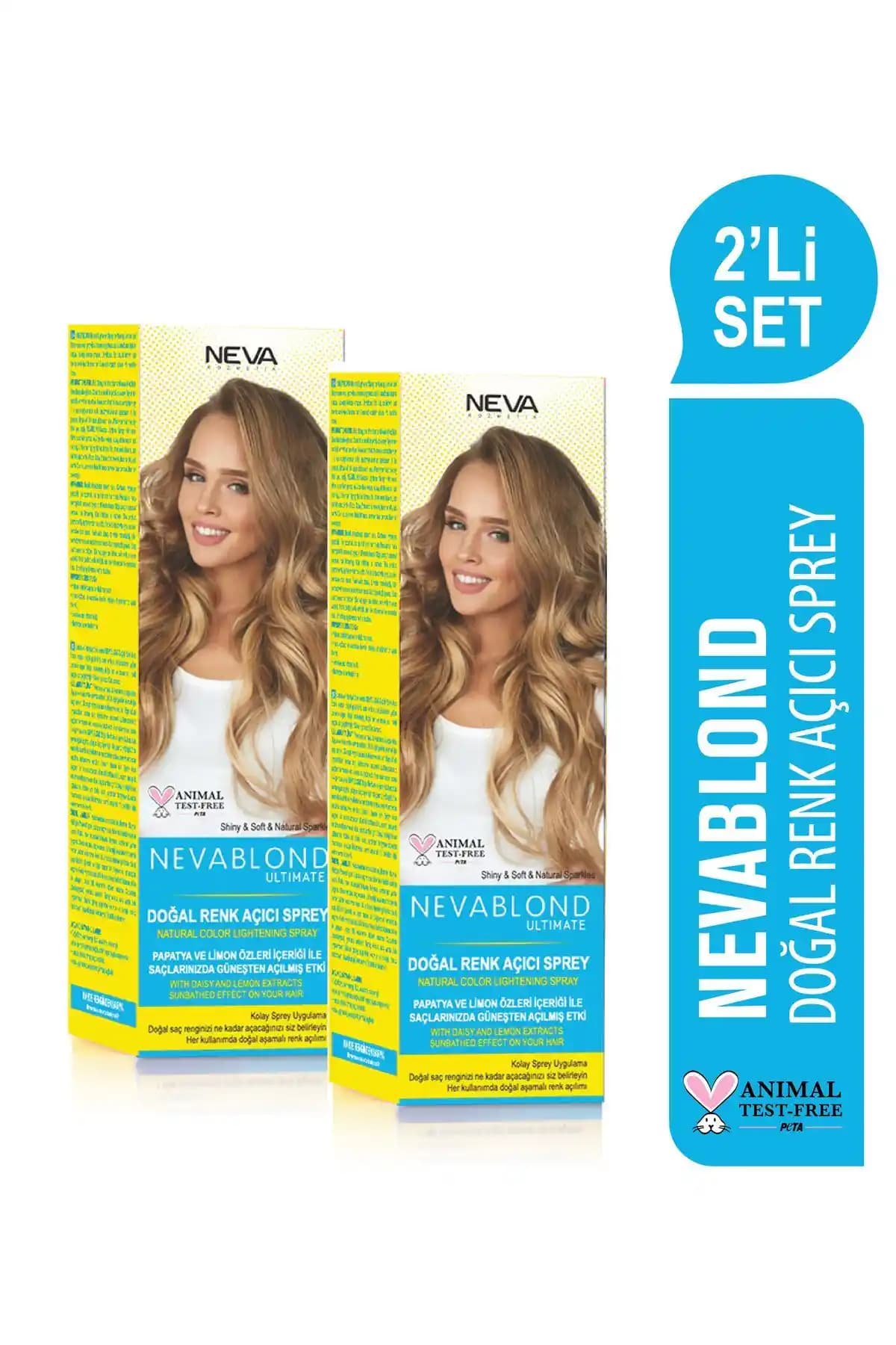 Nevablond 2'li Doğal Renk Açıcı Sprey Saçlarınızı Güçlü ve Parlak Hale Getirir