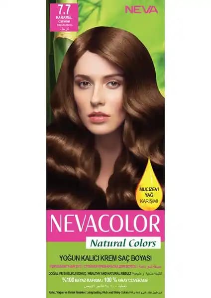 NevaColor 7.7 Karamel Saç Boyası Seti: Doğal ve Kalıcı Renk Seçeneği