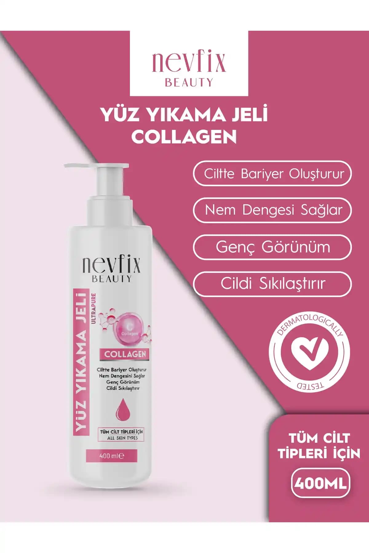 Nevfix Beauty Collagen Yüz Yıkama Jeli: Cilt Sağlığı ve Gençlik İçin Etkili Bakım Ürünü