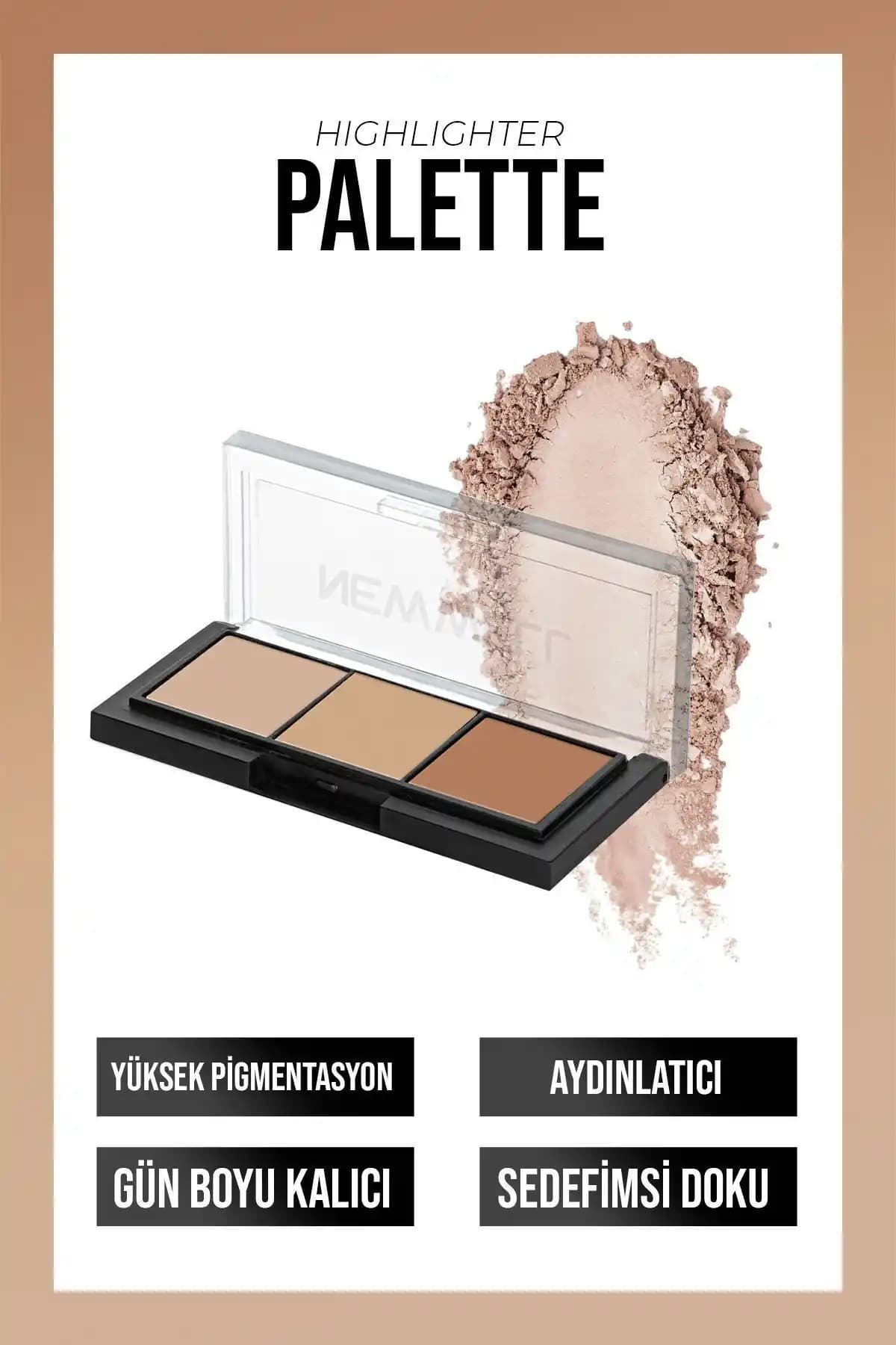 New Well Porcelain Make Up Highlighter 3'lü ile Doğal Parlaklık ve Işıltı Sağlama