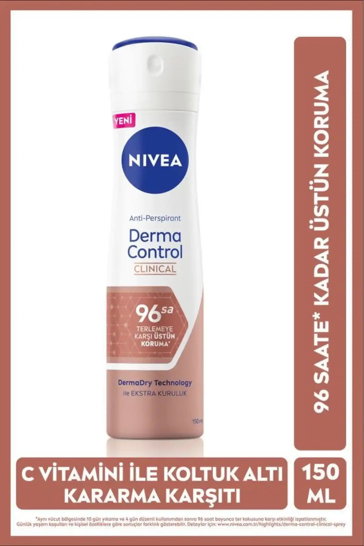 NIVEA Kadın Sprey Deodorant Derma Control Clinical Günlük Koruma ve Cilt Bakımı