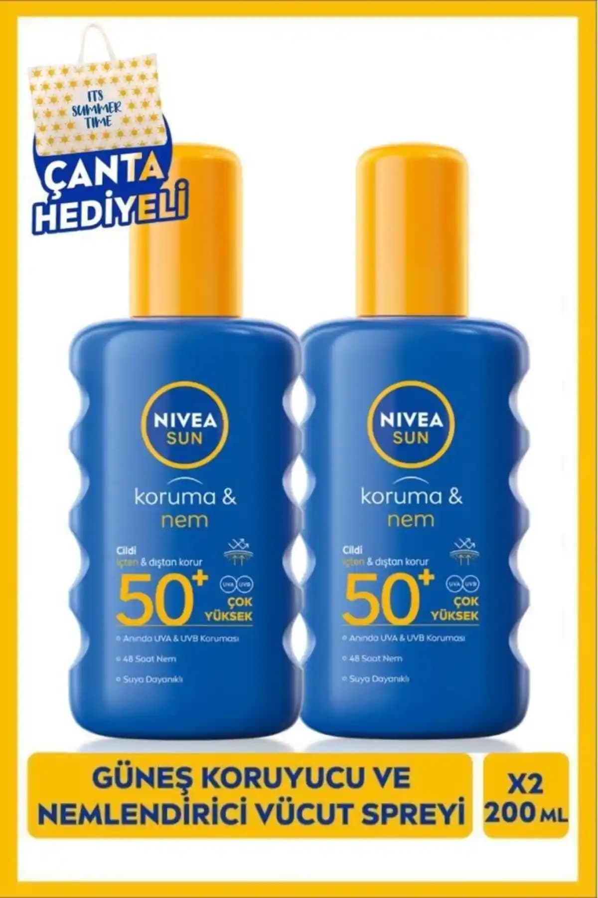NIVEA SUN SPF50 Güneş Koruyucu ve Nemlendirici Vücut Spreyi Yaz Ayları İçin Güvenilir Koruma