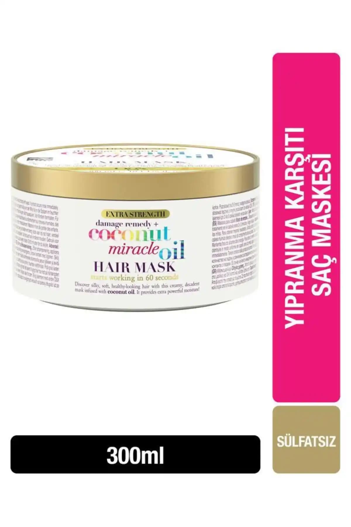 OGX Hindistan Cevizli Miracle Oil Mask ile Saçlarınızda Derinlemesine Bakım ve Parlaklık