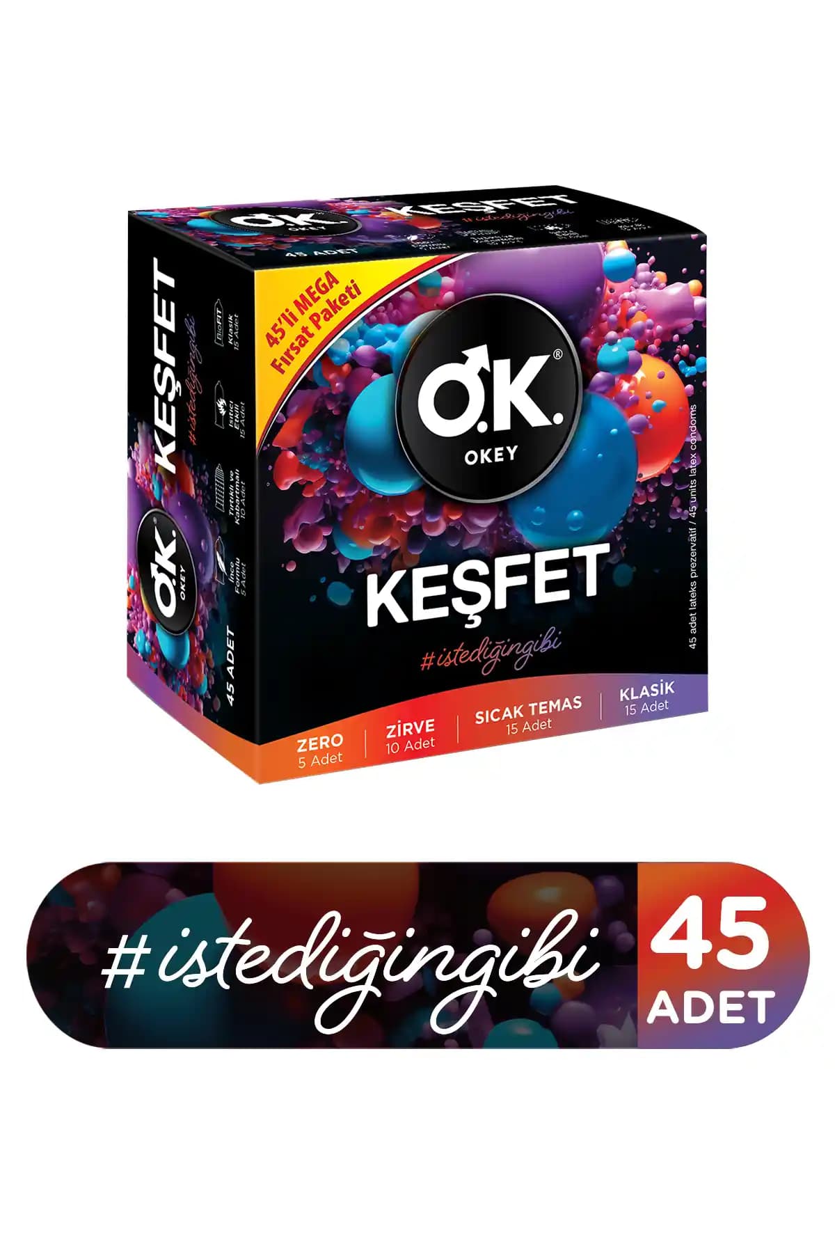 Okey Keşfet 45’li Prezervatif: Güvenli ve Konforlu Kullanım İçin Türkiye Menşei Ürün