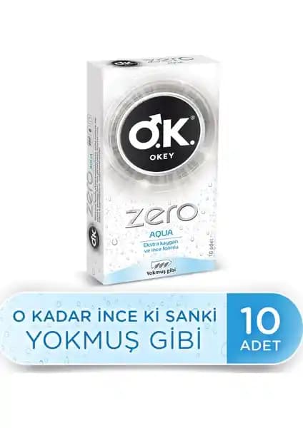 Okey Zero Aqua 10'lu Prezervatif: İnce ve Güvenli Doğal Deneyim Sunar