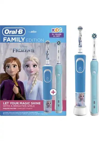 Oral-B Frozen Temalı Çocuk Şarjlı Diş Fırçası Paketi Güçlü Temizlik ve Eğlenceli Tasarım