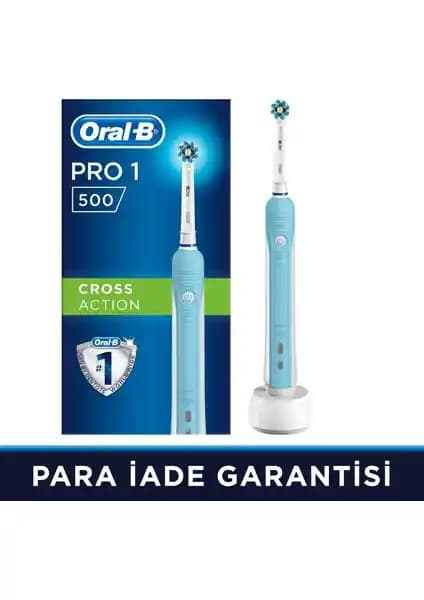 Oral-B Pro 1 500 Cross Action Şarj Edilebilir Diş Fırçası: Etkili Temizlik ve Kullanım Kolaylığı