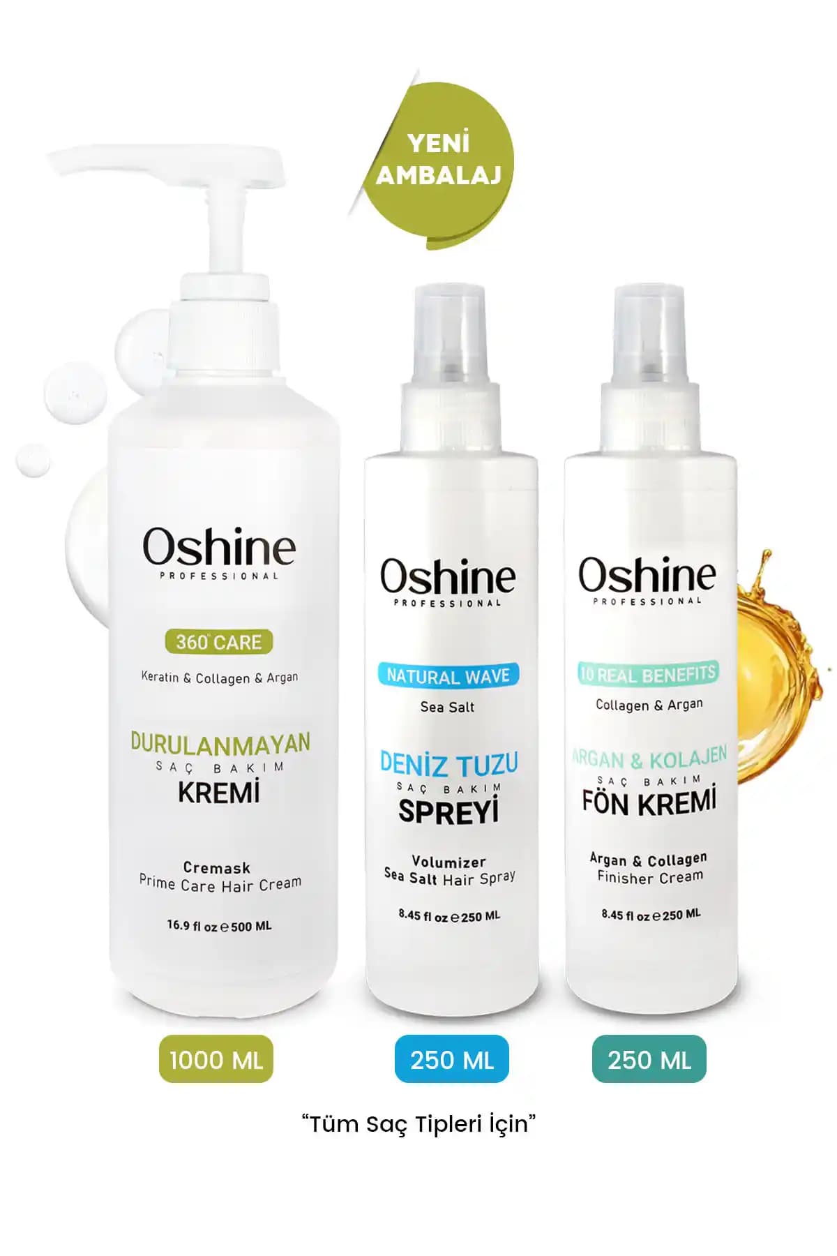 OSHİNE Durulanmayan Bakım Seti: Saçlarınız İçin Güçlü ve Sağlıklı Bir Bakım Deneyimi