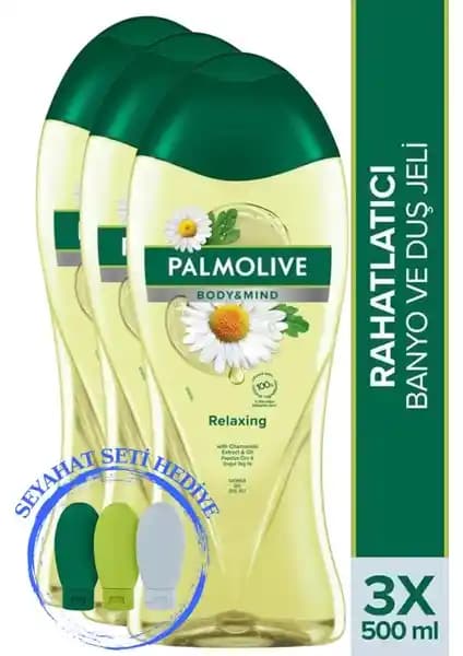 Palmolive Body & Mind Papatya Özlü Doğal Duş Jeli Cilt Dostu ve Rahatlatıcı Bakım Ürünü