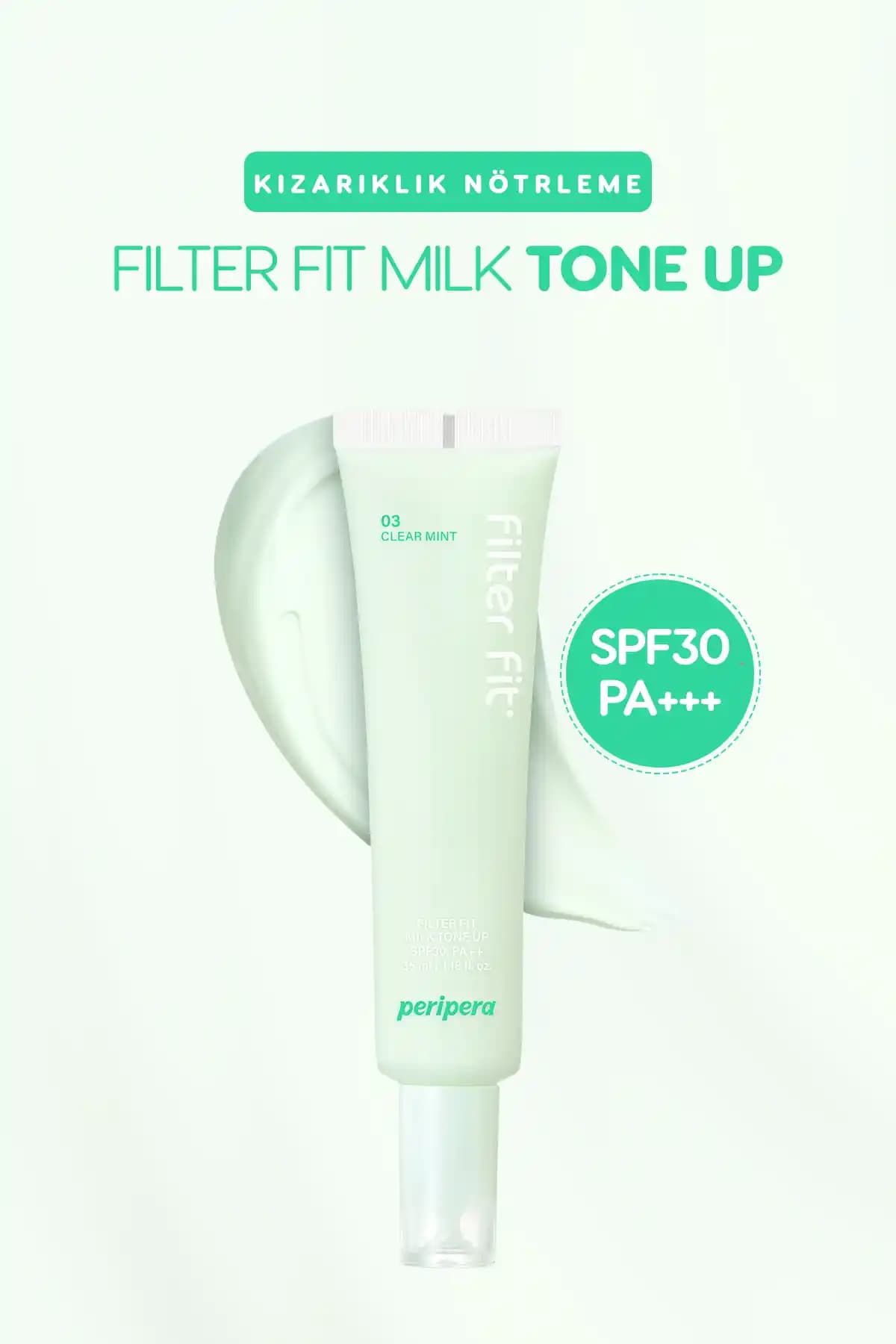 PERIPERA Filter Fit Milk Tone Up 003 Clear Mint: Günlük Kullanım İçin Doğal ve Etkili Cilt Tonu Eşitleyici