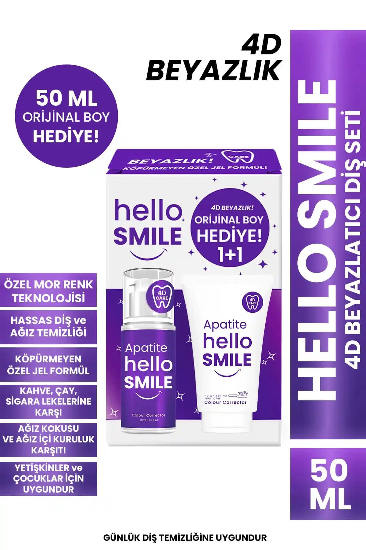 PROCSIN Hello Smile 4D Beyazlatıcı Diş Jeli ile Güçlü ve Parlak Gülüş Elde Edin
