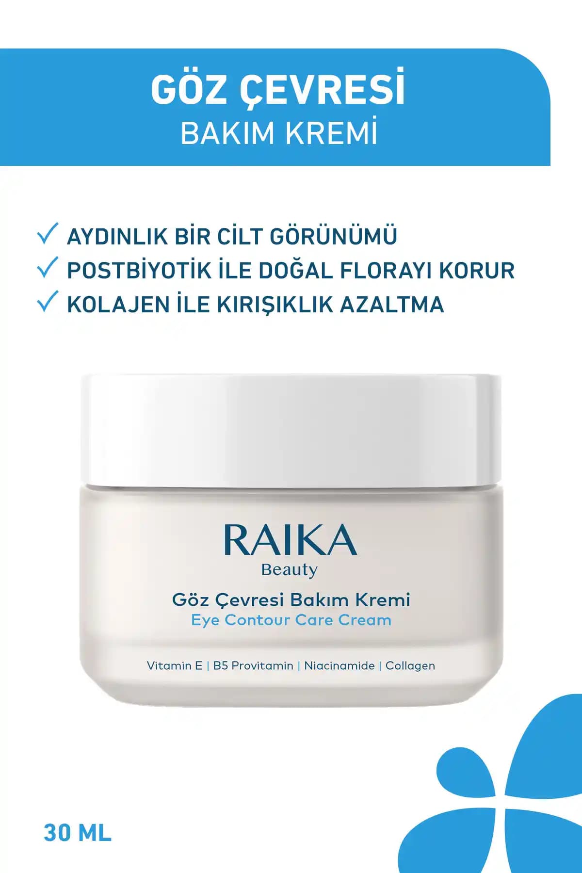 Raika Beauty Göz Kremi: Kırışıklık Azaltıcı ve Aydınlatıcı Göz Çevresi Bakım Ürünü