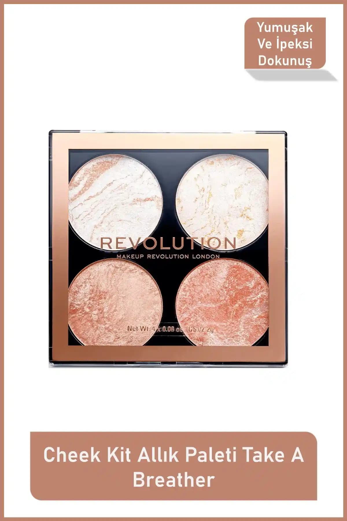 Revolution Cheek Kit Brozlaştırıcı ve Aydınlatıcı 4'lü Allık Paleti: Çok Yönlü ve Yüksek Pigmentli Makyaj Ürünü