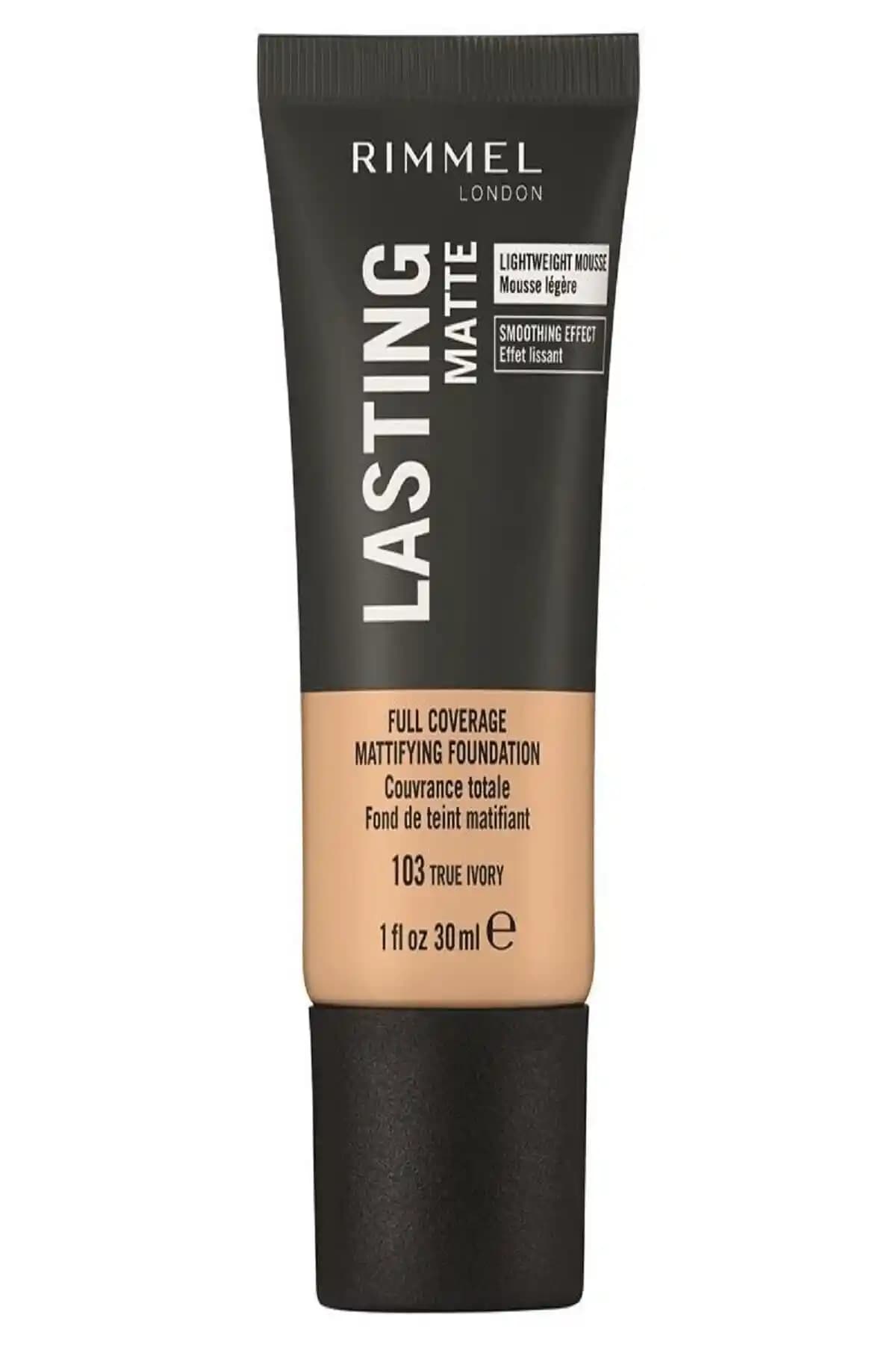 Rimmel London Lasting Matte Fondöten 103 True Ivory Kalıcılık ve Doğallık Sunar