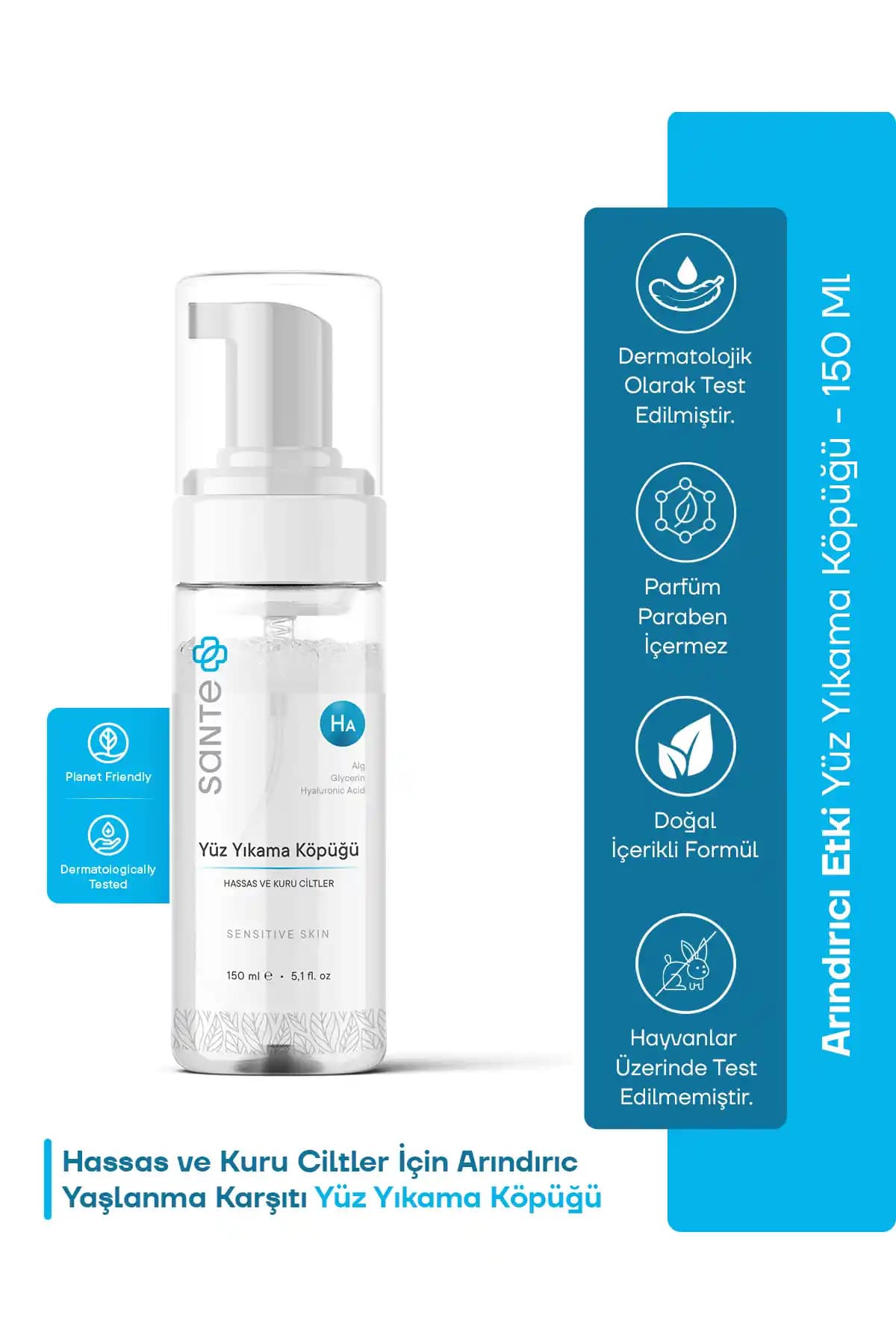 SantePlus Sante Yüz Yıkama Köpüğü: Doğal İçeriklerle Derinlemesine Temizlik ve Canlandırıcı Etki