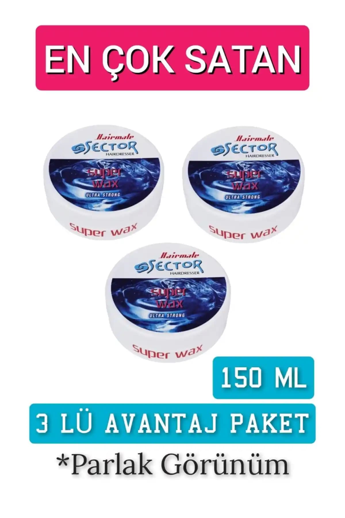 Sector Super Wax Ultra Strong 150ml Saç Şekillendirme ve Parlaklık Sağlayan Güçlü Wax