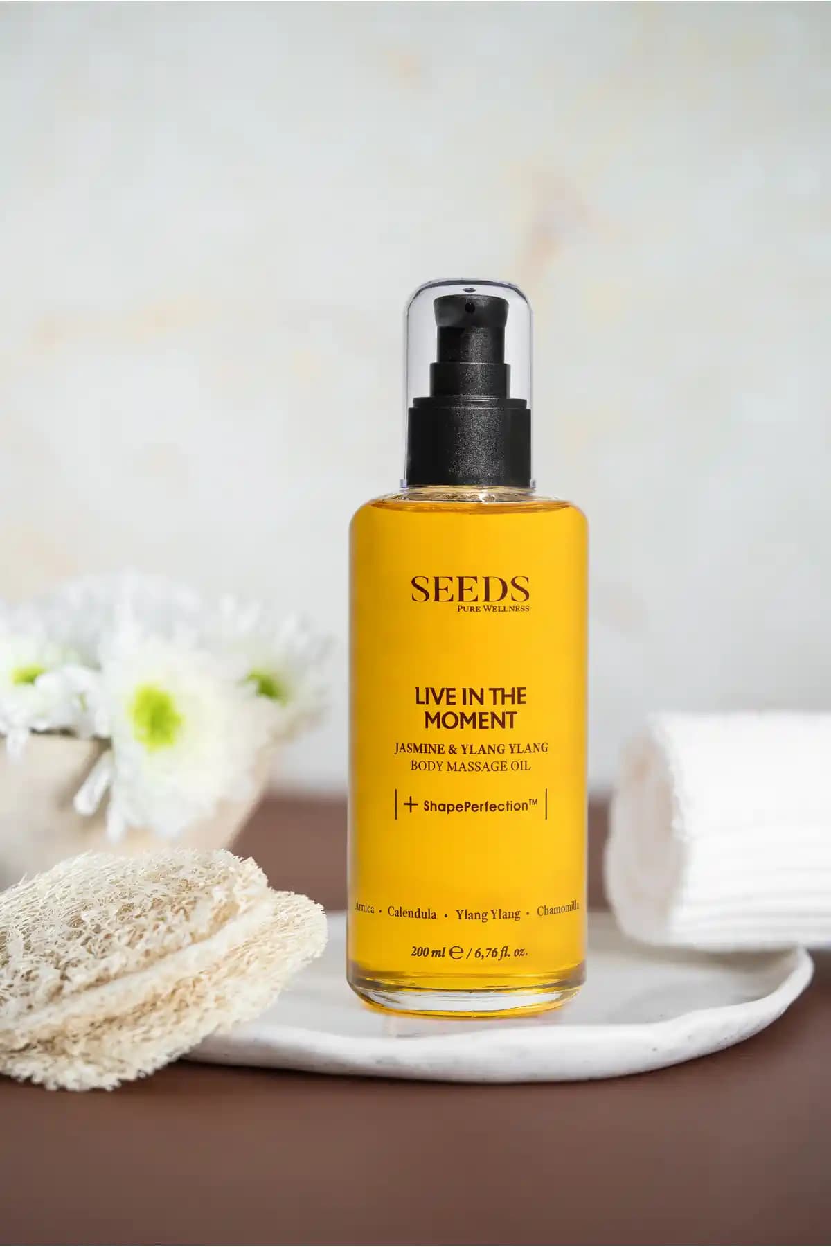 Seeds Anti-Selülit Sıkılaştırıcı Nemlendirici Masaj Yağı Ylang Ylang ve Yasemin