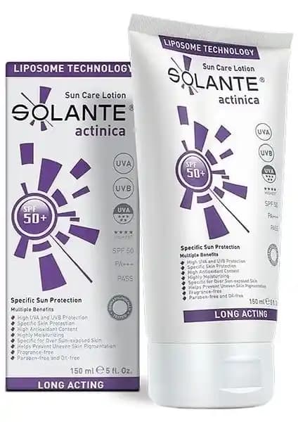Solante Actinica SPF 50+ Güneş Koruyucu Losyon Hassas Ciltler İçin Güçlü ve Güvenilir Koruma