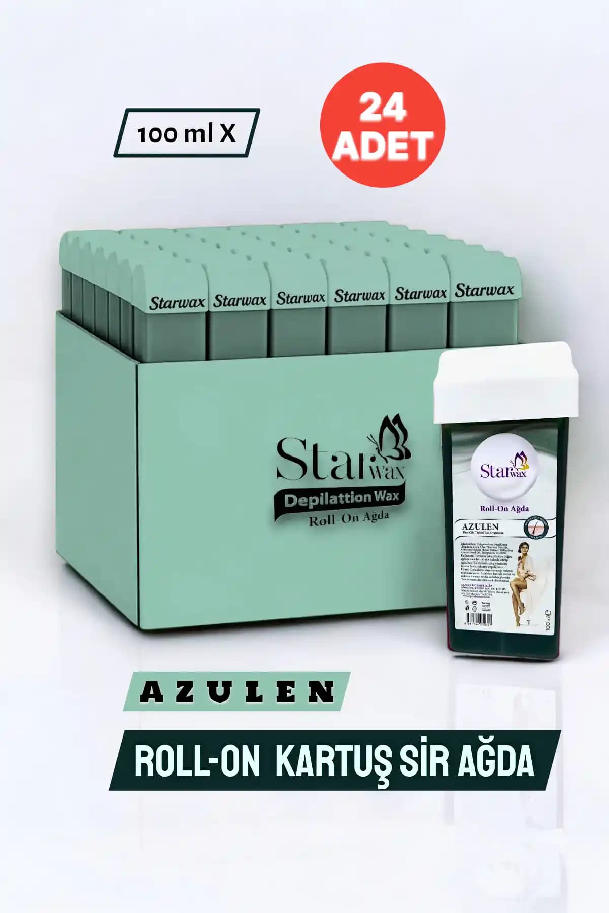 Starwax Hassas Ciltler İçin Organik Sir Ağda Kartuşu Profesyonel Epilasyon Çözümü