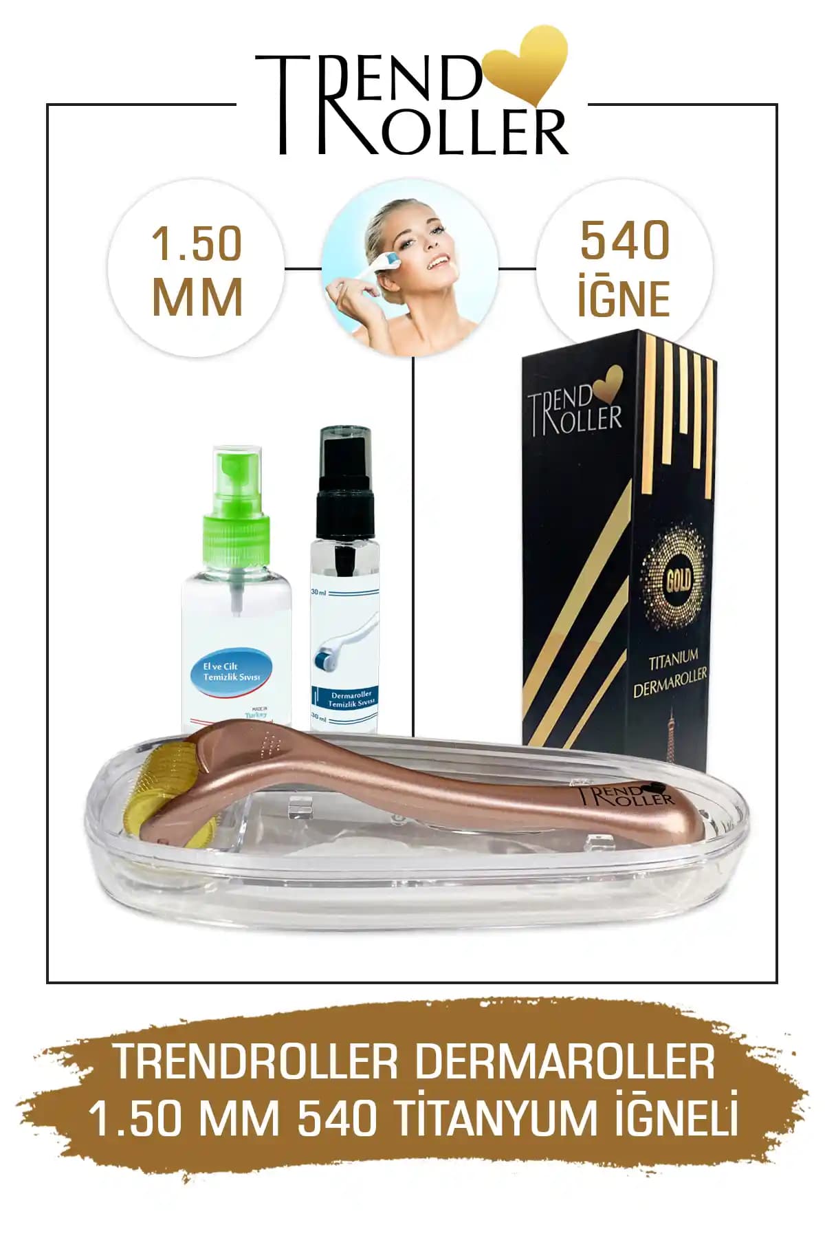 Trendroller Dermaroller 1.50mm Titanyum ile Cilt Yenileme ve Gençleştirme Çözümü
