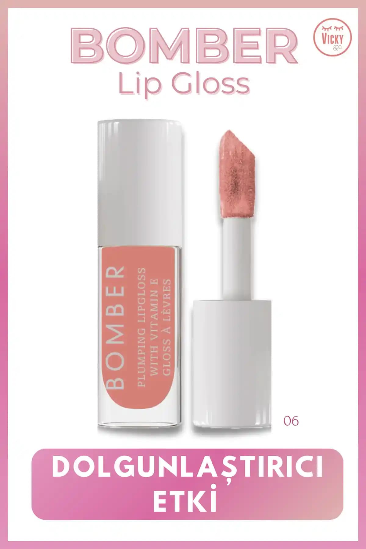 Vicky Co Bomber Dolgunlaştırıcı Lip Gloss ile Dudaklarda Parlaklık ve Hacim Artışı