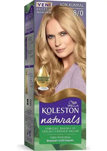 Wella Koleston Naturals 8/0 Açık Kumral Saç Boyası Doğal ve Kalıcı Renk Seçeneği