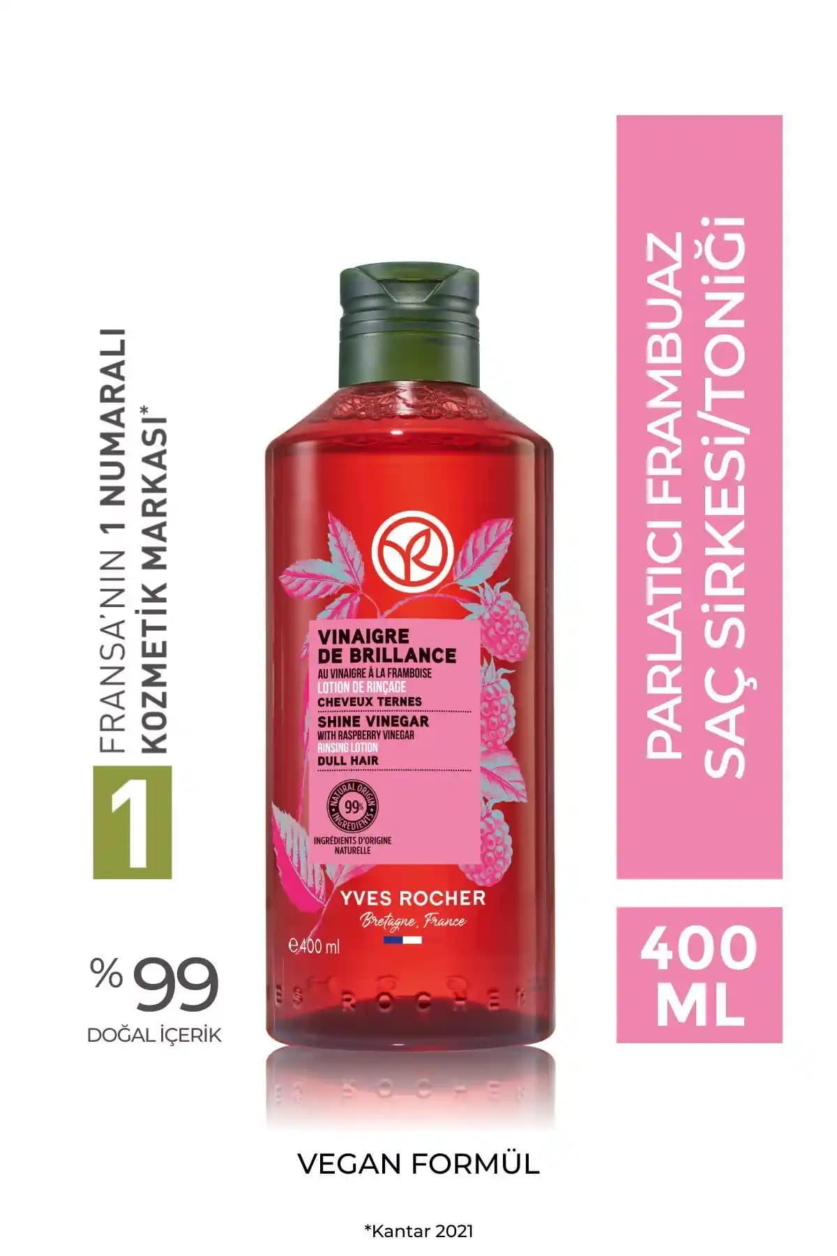 Yves Rocher Parlatıcı Frambuaz Saç Sirkesi: Doğal Parlaklık ve Sağlıklı Görünüm İçin