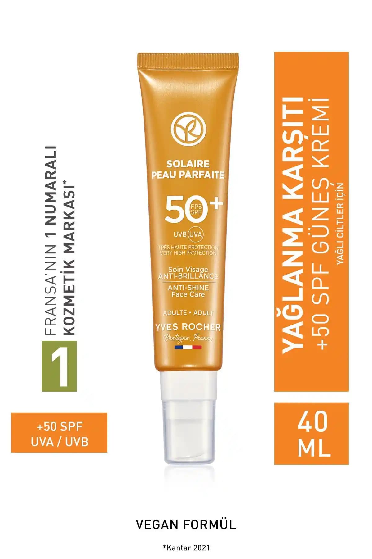 Yves Rocher SPF 50 Yüksek Koruma Sağlayan Yağlanma ve Leke Karşıtı Yüz Güneş Kremi İncelemesi