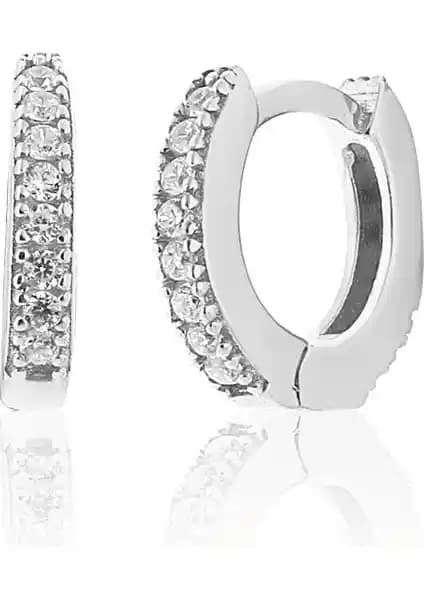 Zanaat Silver 925 Ayar Gümüş Zirkon Taşlı Bebek ve Çocuklar İçin Şık Küpe