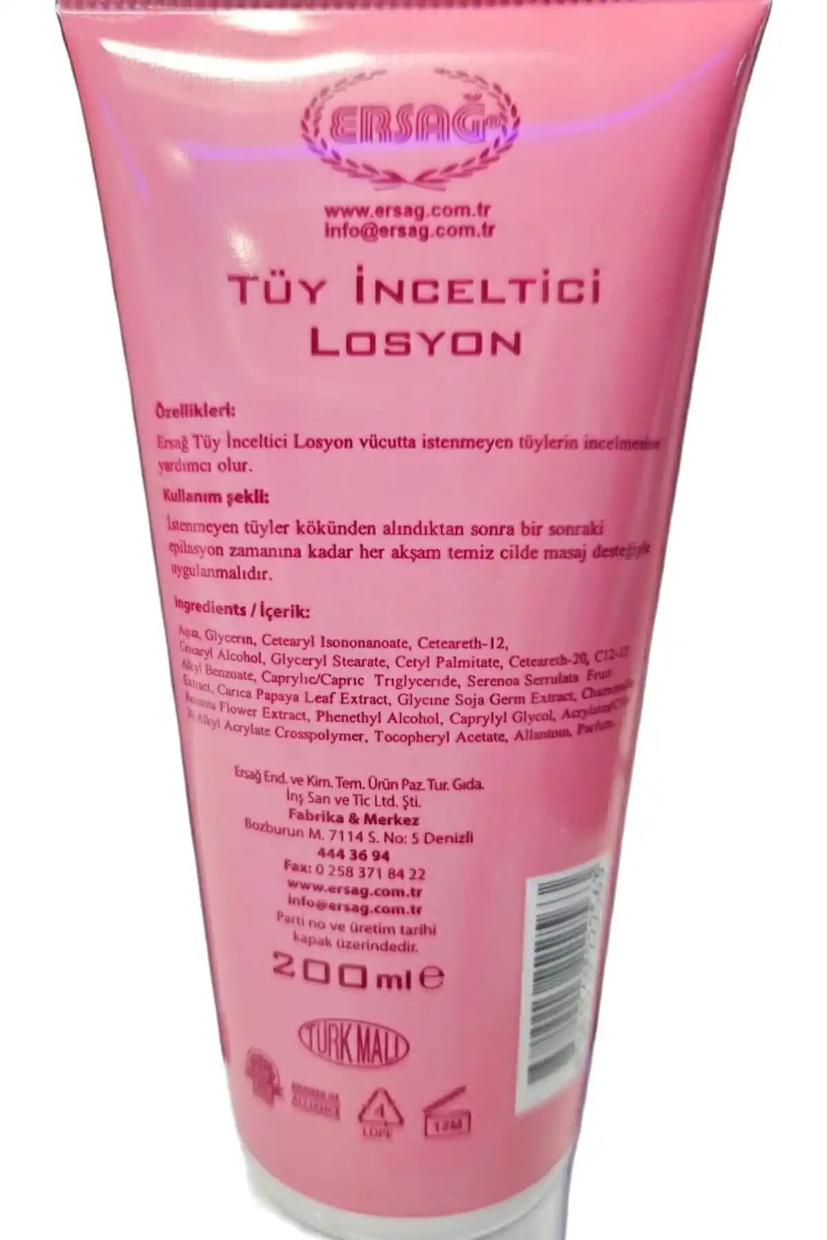 Ersağ Tüy Azaltıcı Losyon ile Cilt Bakımınızı Zenginleştirin ve Tüyleriniz Azaltsın