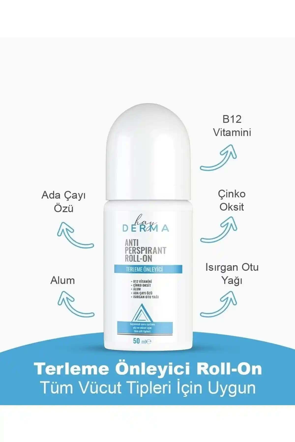 Hayderma Anti Perspirant Roll On 50 Ml ile Terleme ve Koku Kontrolü Sağlayın