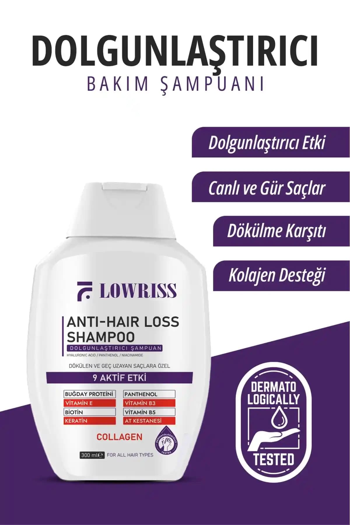 LOWRISS Kolajen Ve Keratin Şampuan: Saç Dökülmesine Etkili Çözüm