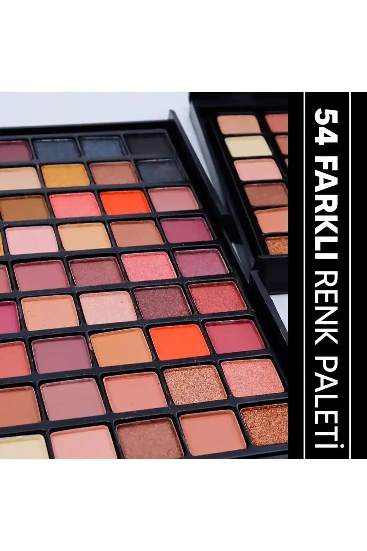 54 Renkli Sedefli ve Mat Far Paletleri ile Yaratıcı Göz Makyajı Seçenekleri