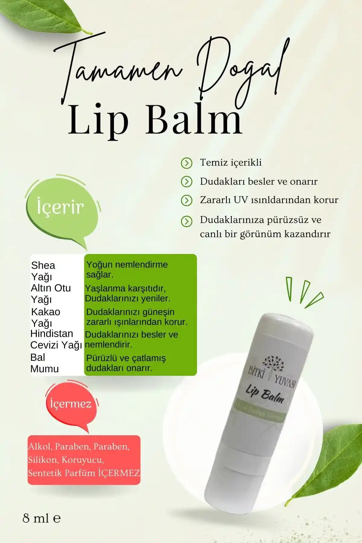 Doğal Dudak Koruyucu Lip Balm ile Dudaklarınızı Güçlendirin ve Koruyun