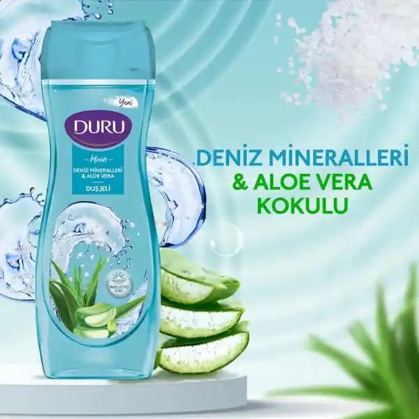 Duru Moods Deniz Mineralleri Aloe Vera Duş Jeli: Doğal İçeriklerle Temizlik ve Bakım