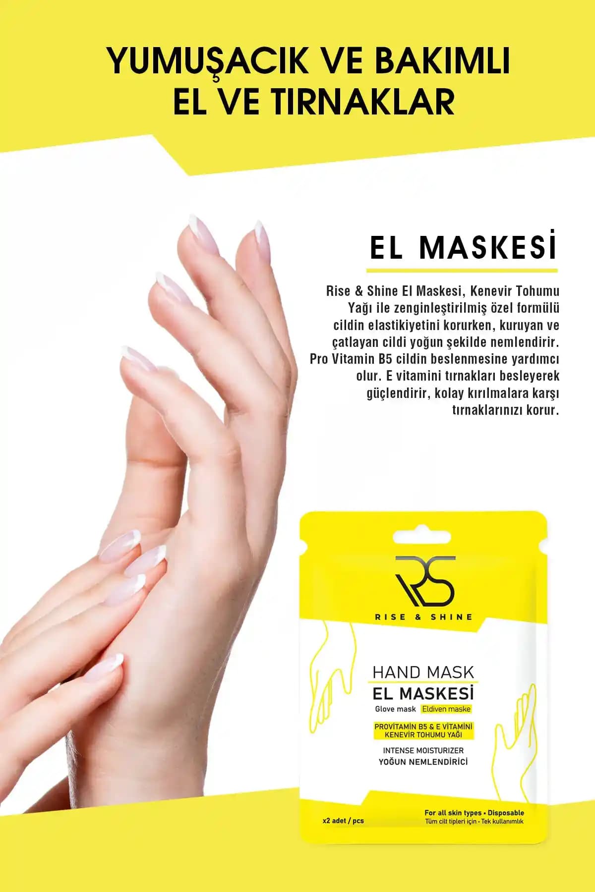 Etkili Nemlendirme Eldivenli El Maskeleri ile Cildinizi Yenileyin